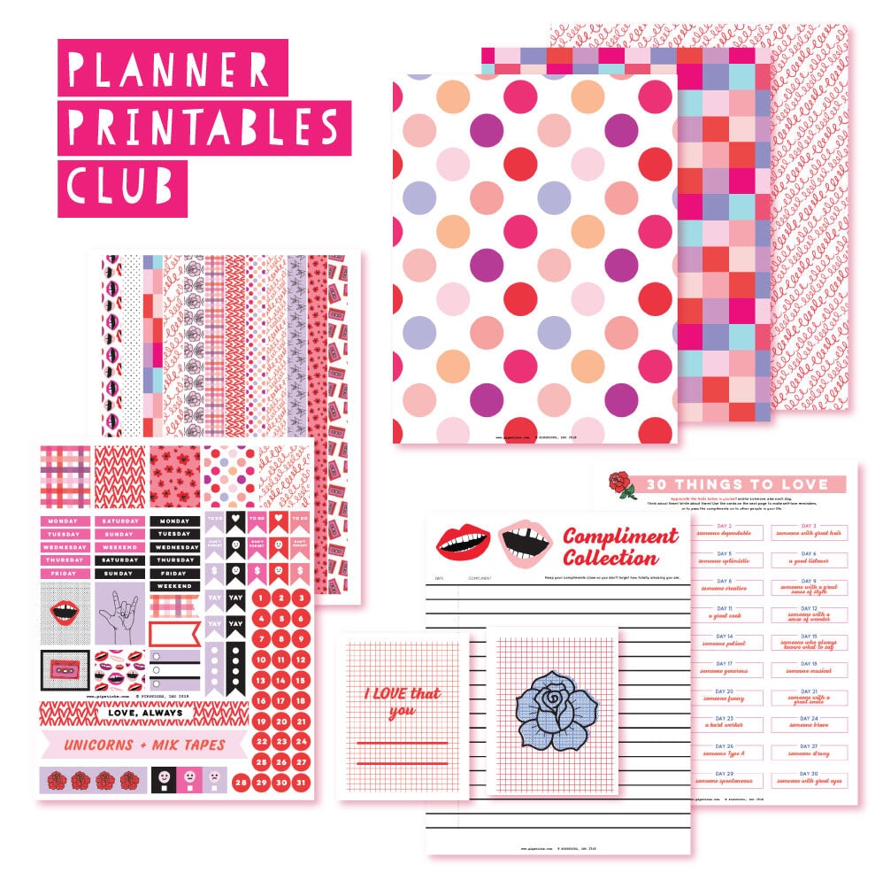 2019 January Planner Club Printables