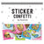 Multicolor Munchies Sticker Confetti