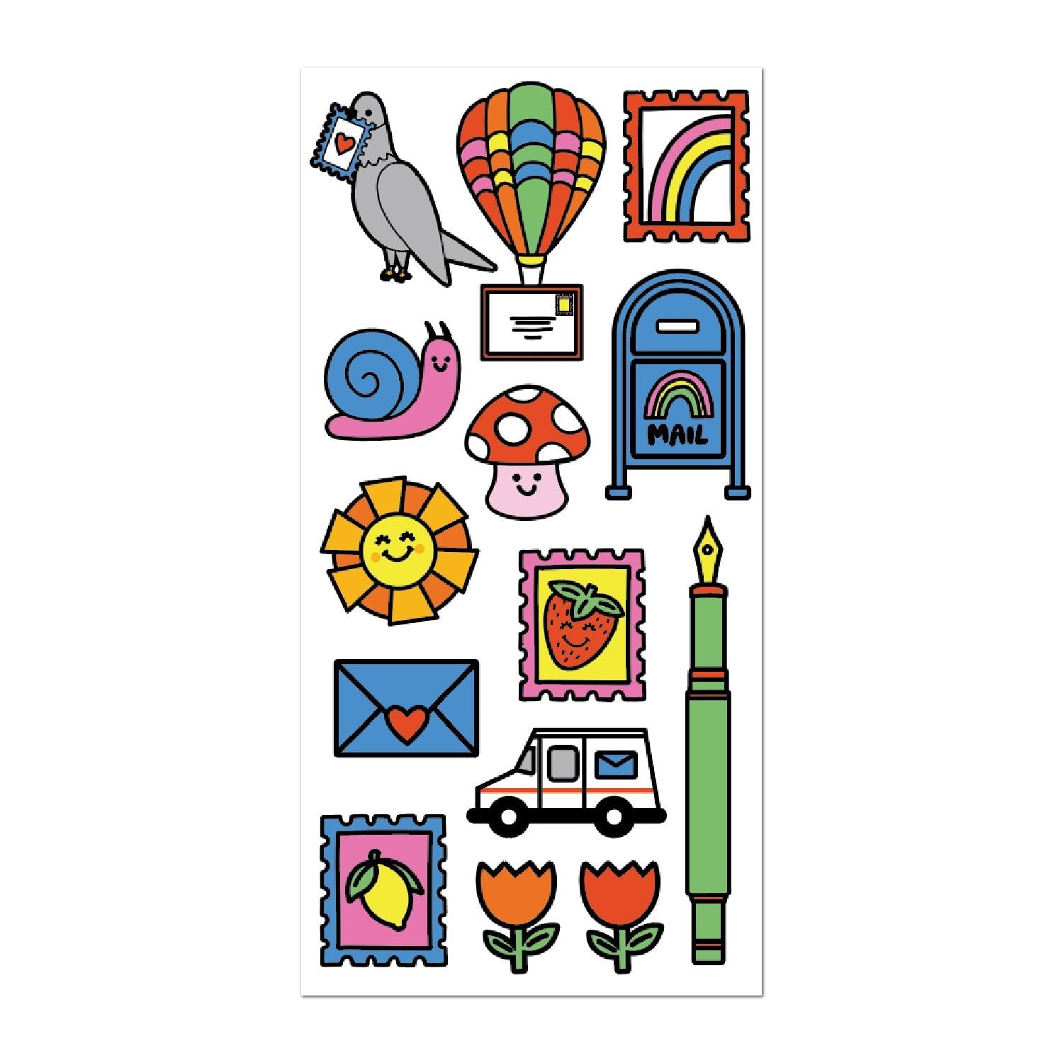 Snail Mail Express Sticker On The Roll