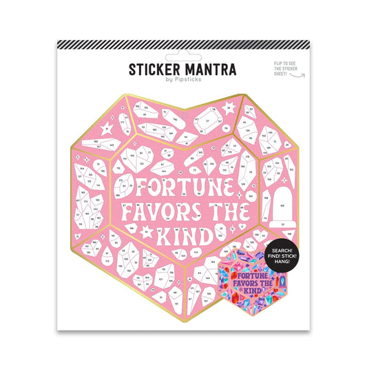 Fortune Favors The Kind Sticker Mantra Sticker-By-Number