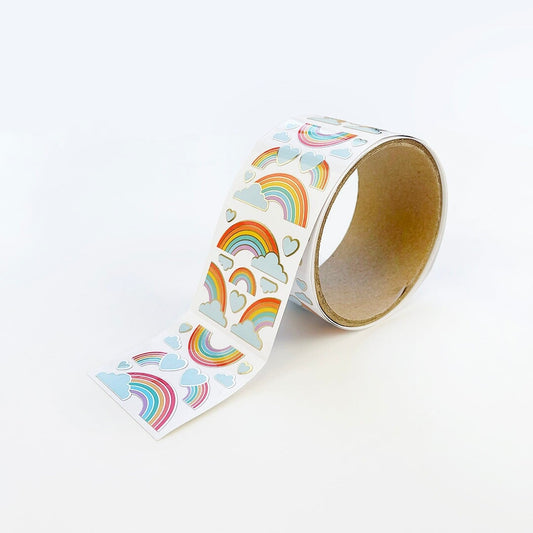 Heavenly Rainbows Stickers On The Roll