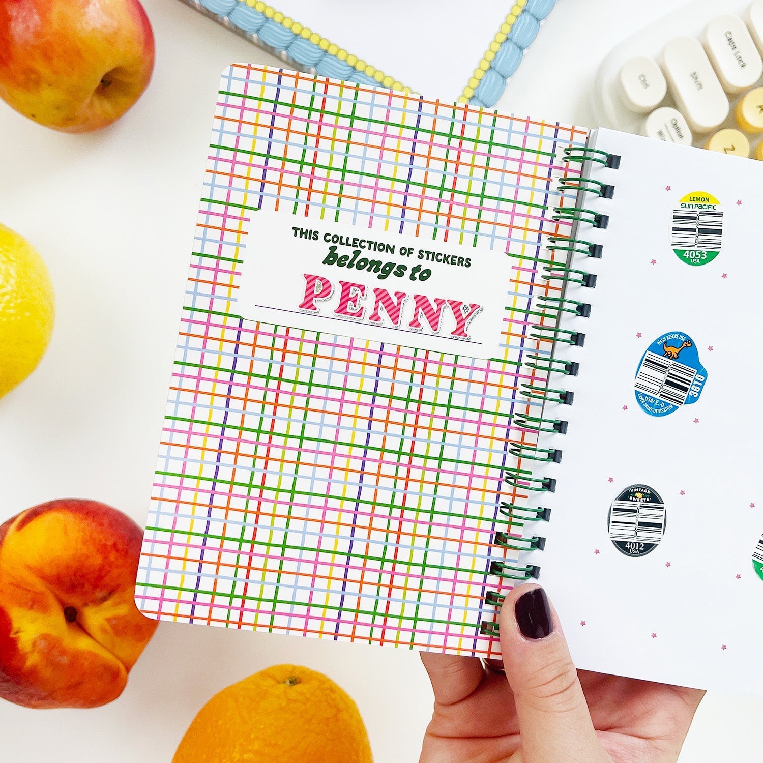 Fruit Sticker Journal Book