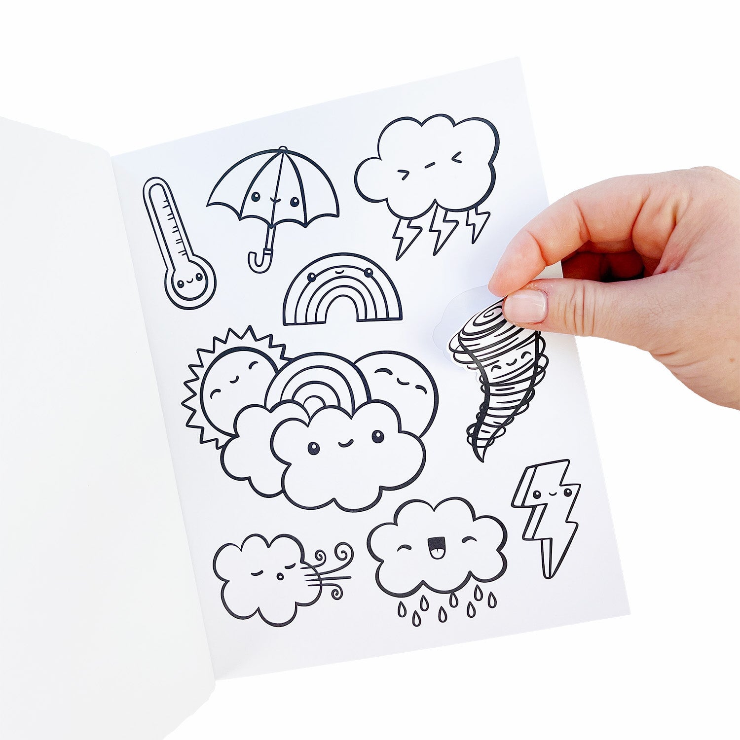 Kawaii Coloring Stickers: Volume 1