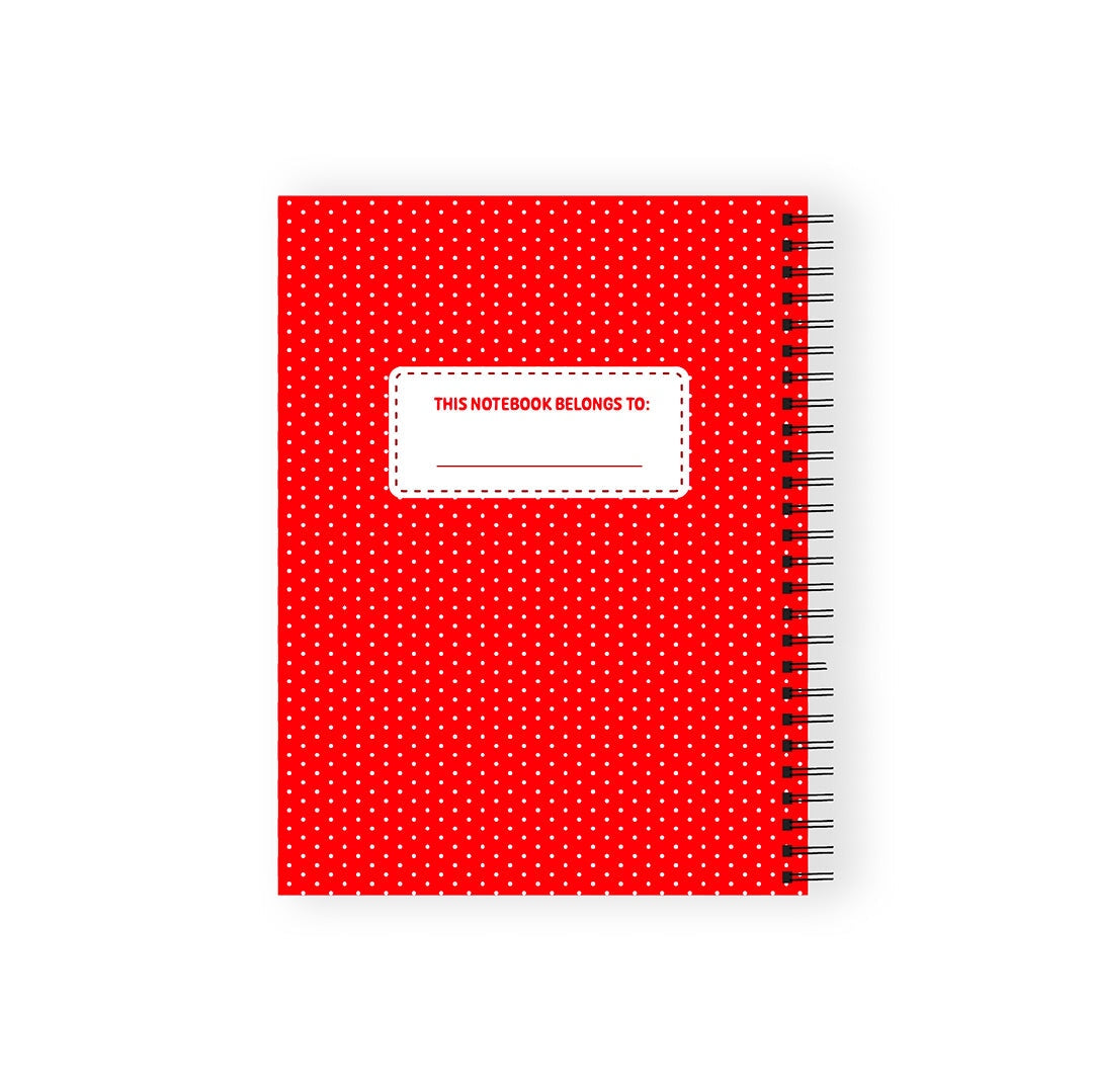 Monchhichi Red Spiral Notebook