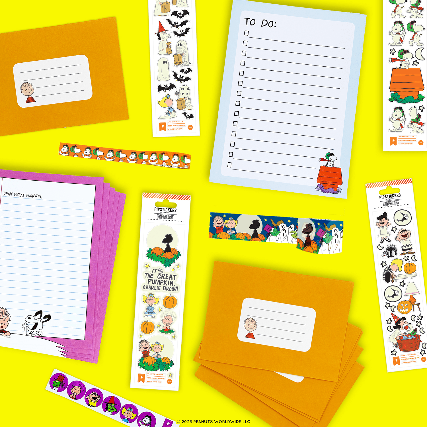 Pipsticks + Peanuts It's The Great Pumpkin, Charlie Brown Stationery Box