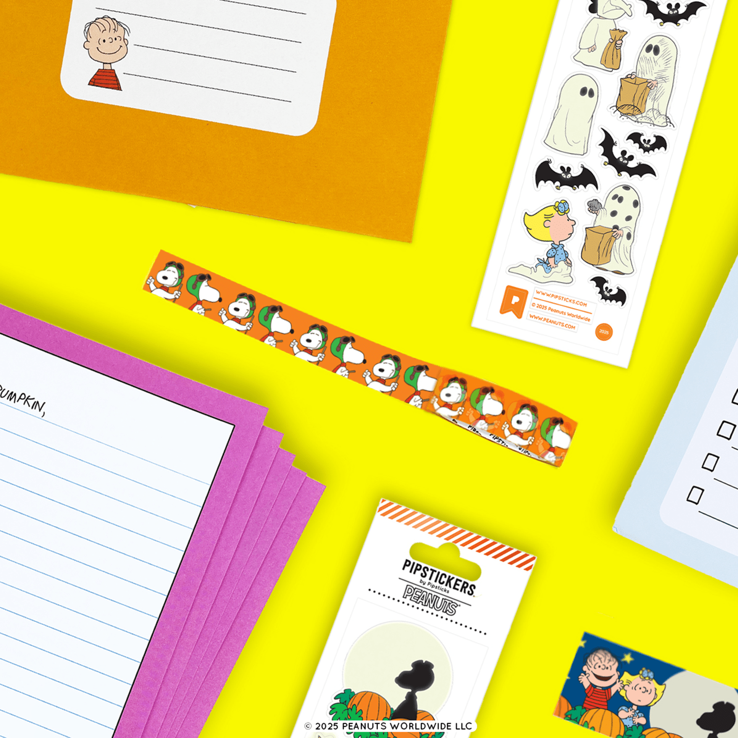 Pipsticks + Peanuts It's The Great Pumpkin, Charlie Brown Stationery Box