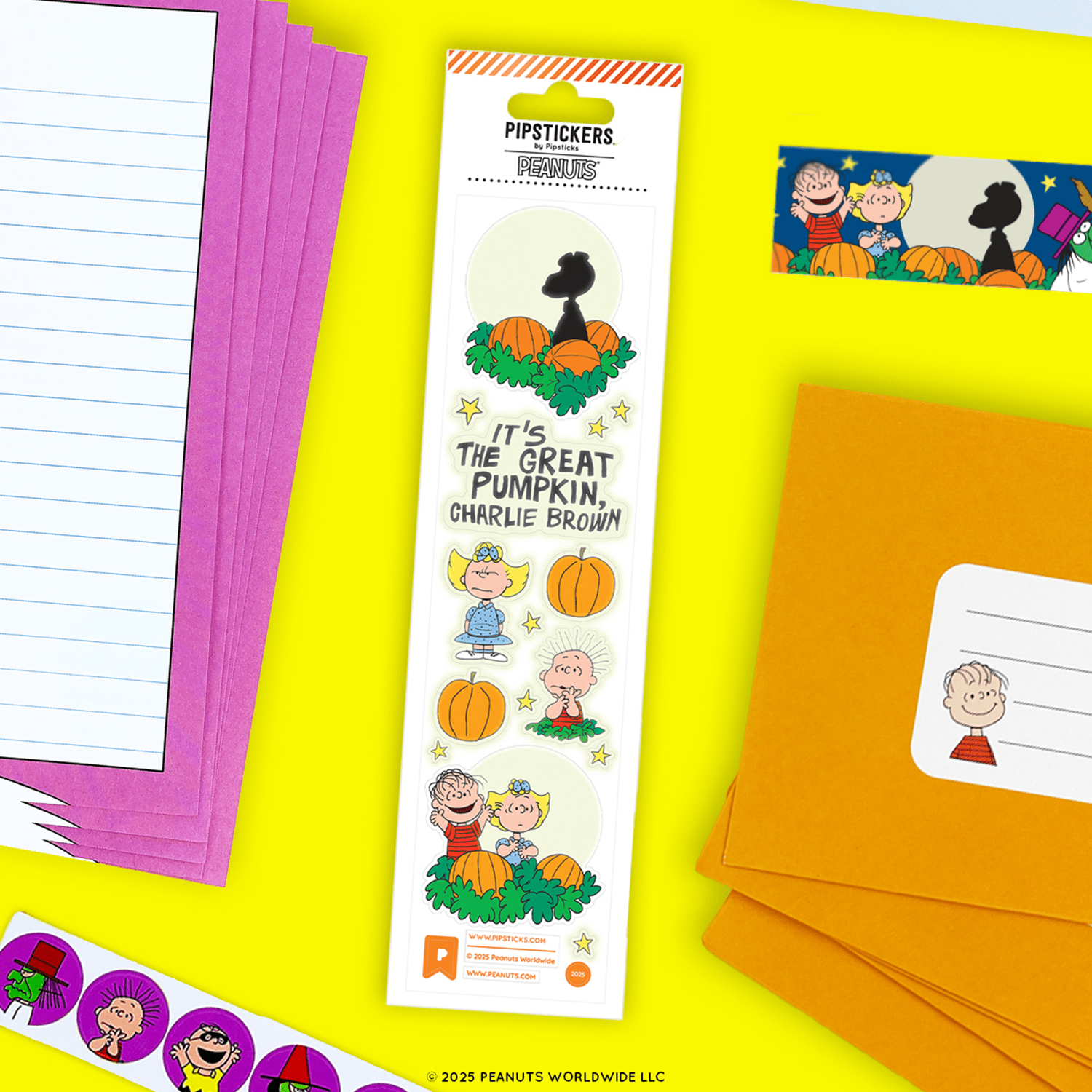 Pipsticks + Peanuts It's The Great Pumpkin, Charlie Brown Stationery Box