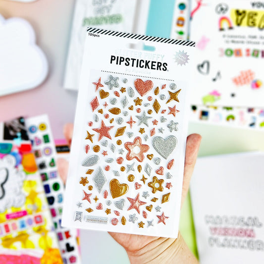 Favorite Shapes Glitter Puffy