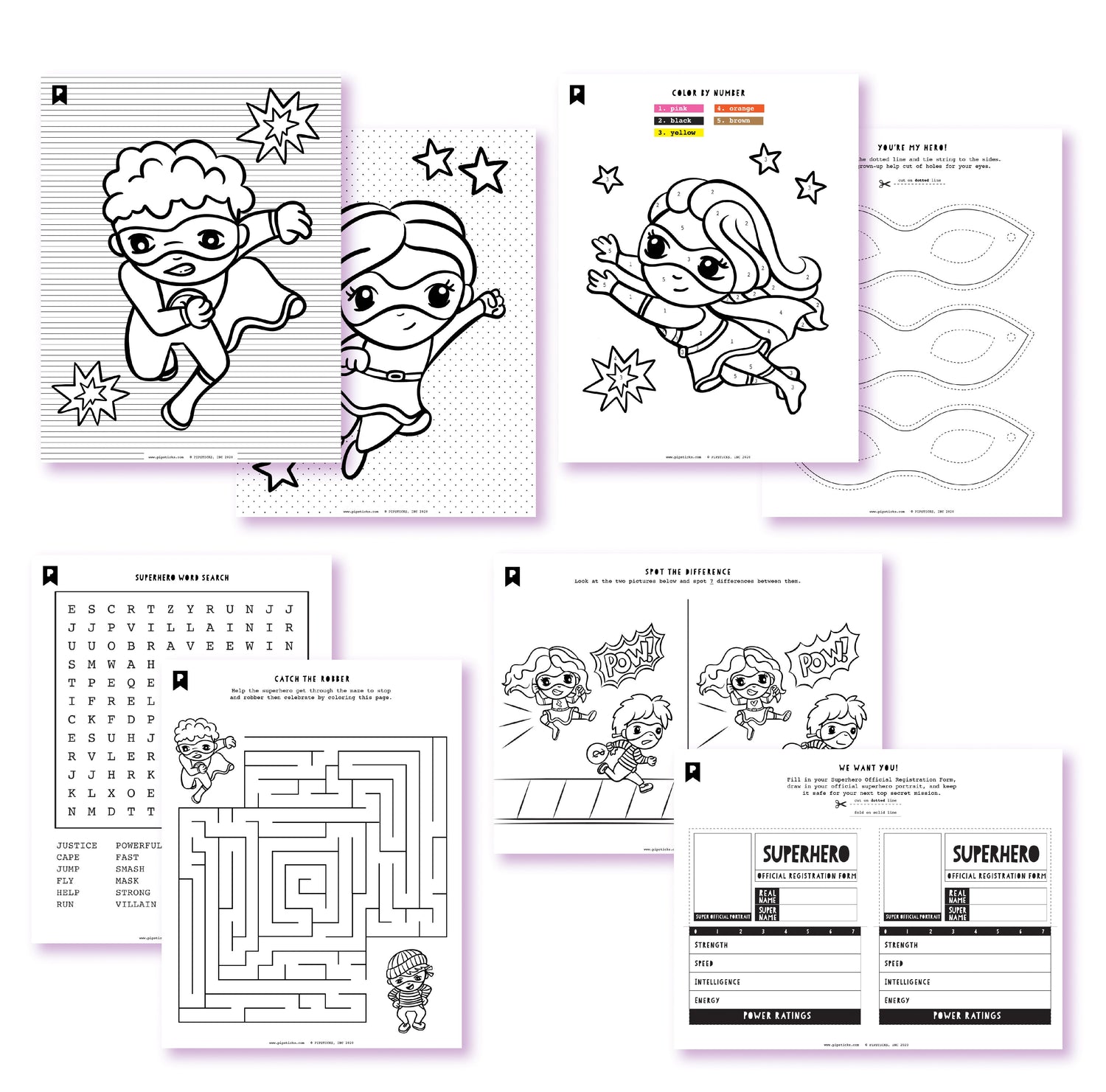 Little Superheroes Kids Printables