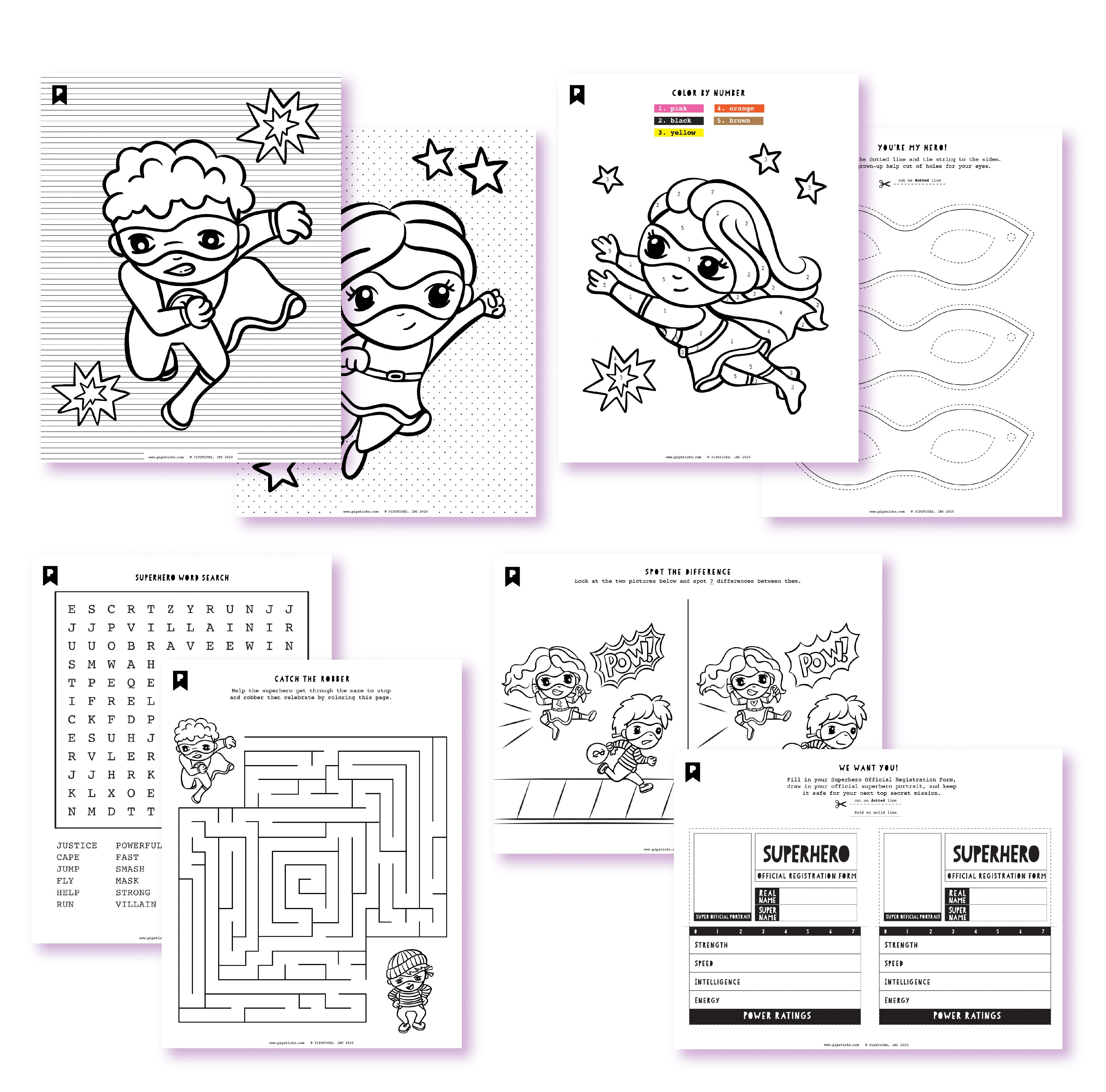 Little Superheroes Kids Printables