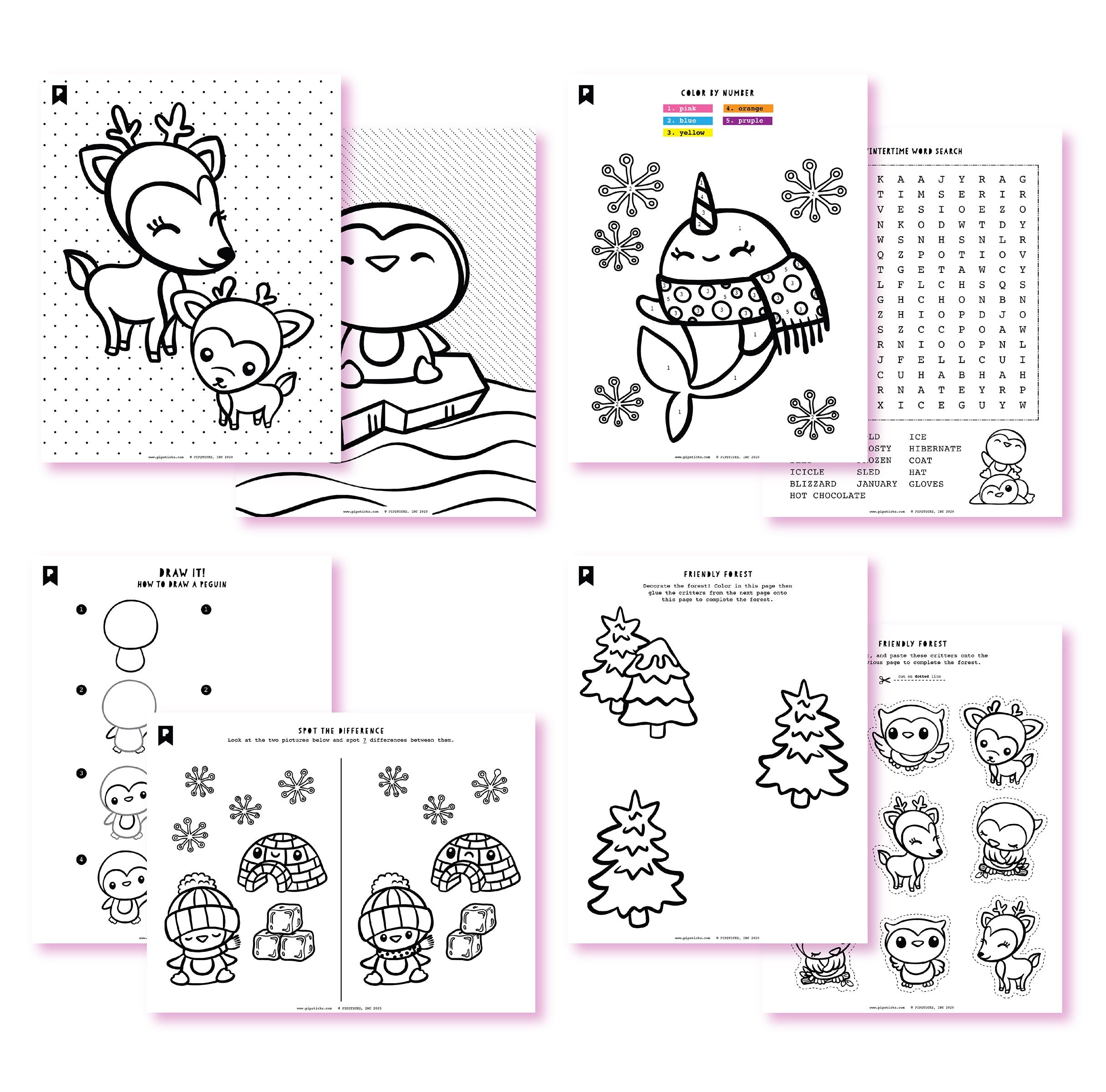 Frosty Friends Kids Printables