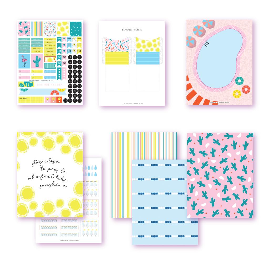 Soak In The Sun Planner Printables