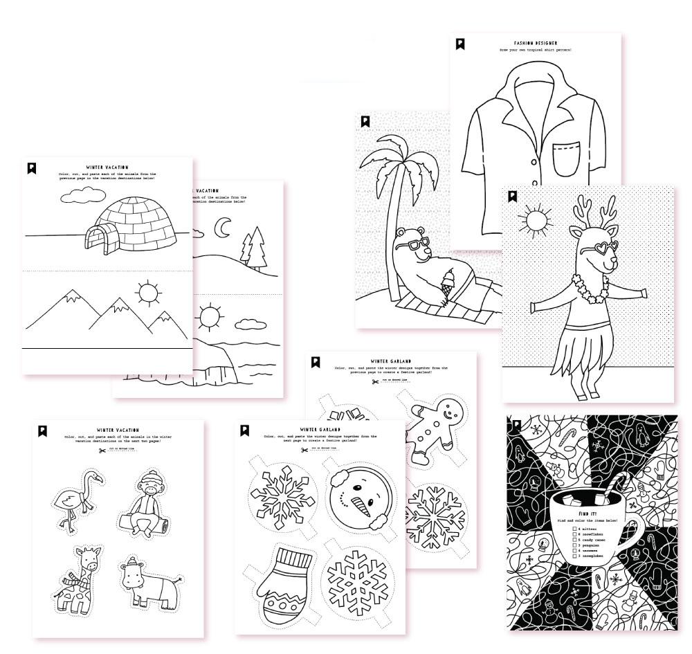 Winter Vacation Kids Printables