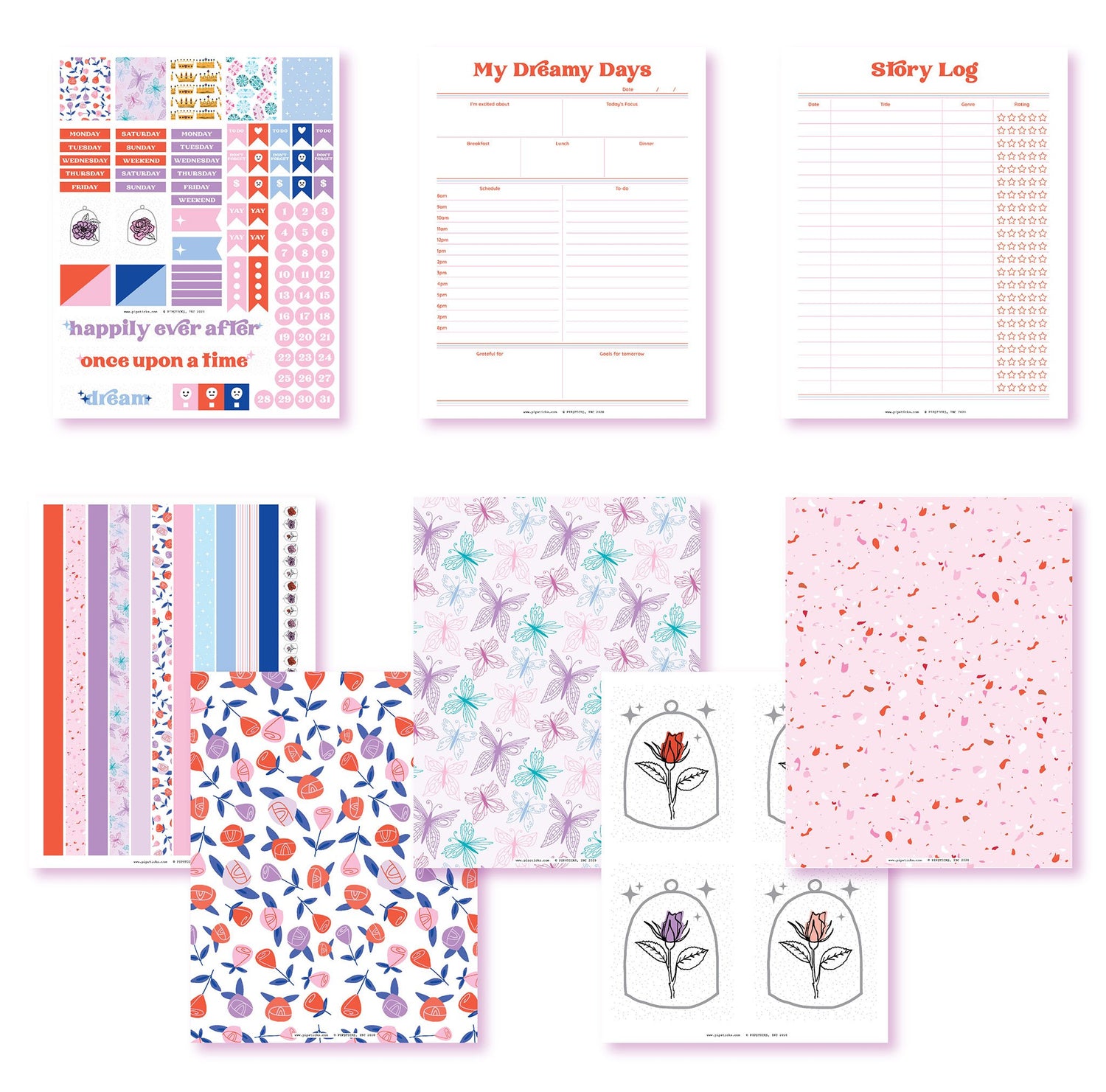 Once Upon A Time Planner Printables