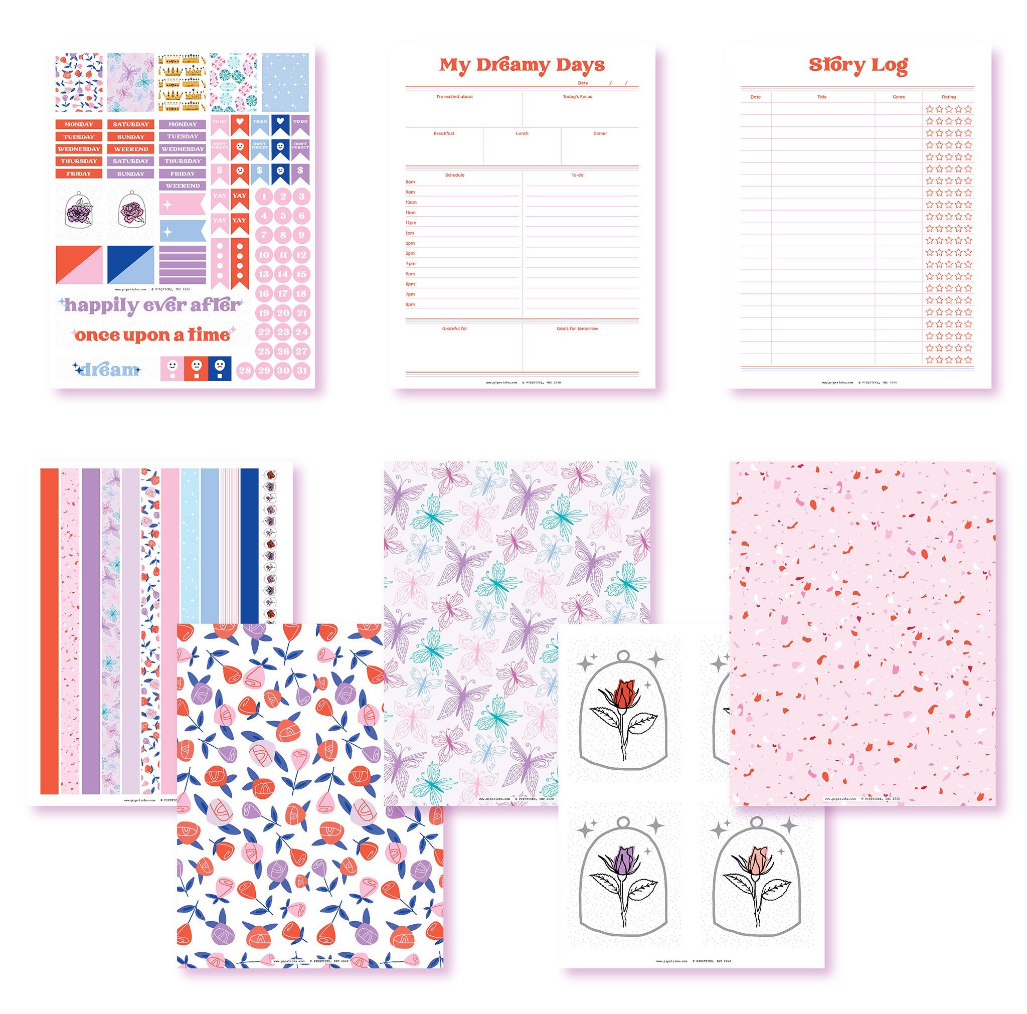 Once Upon A Time Planner Printables