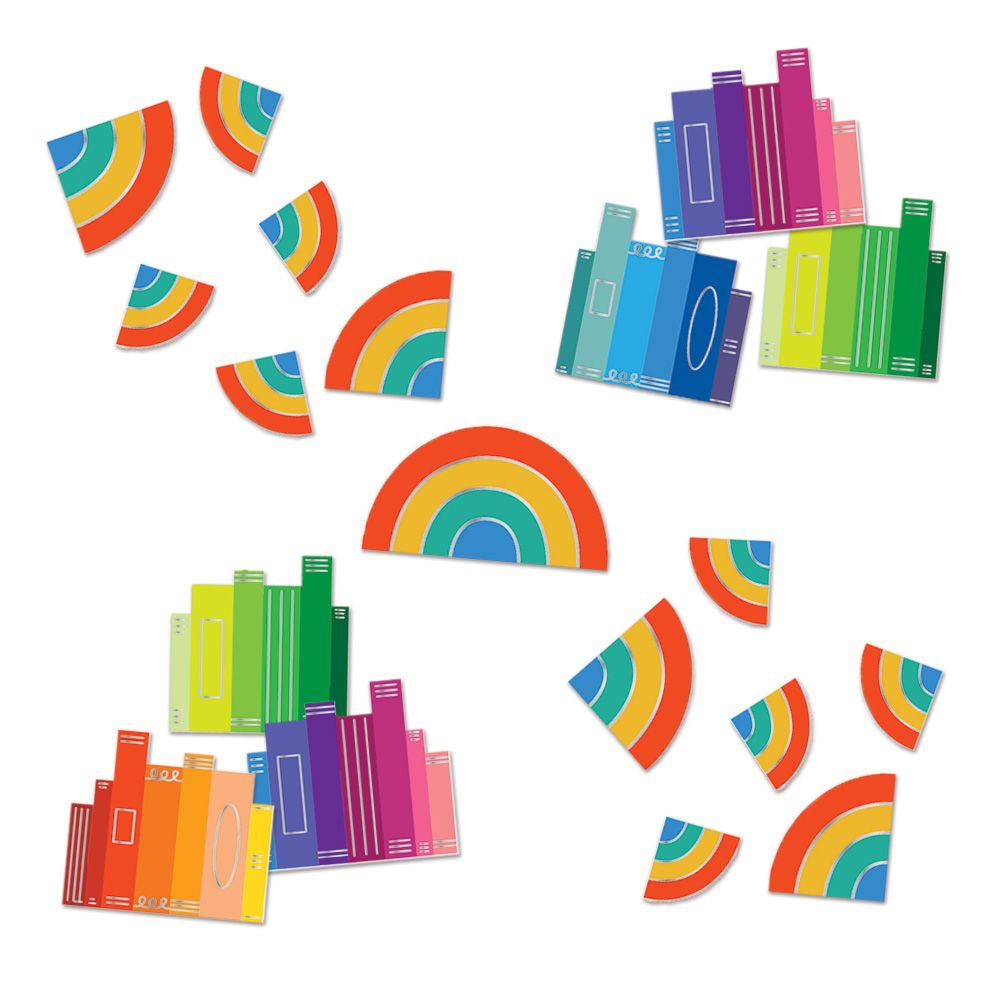 Bookend Of The Rainbow Sticker Confetti