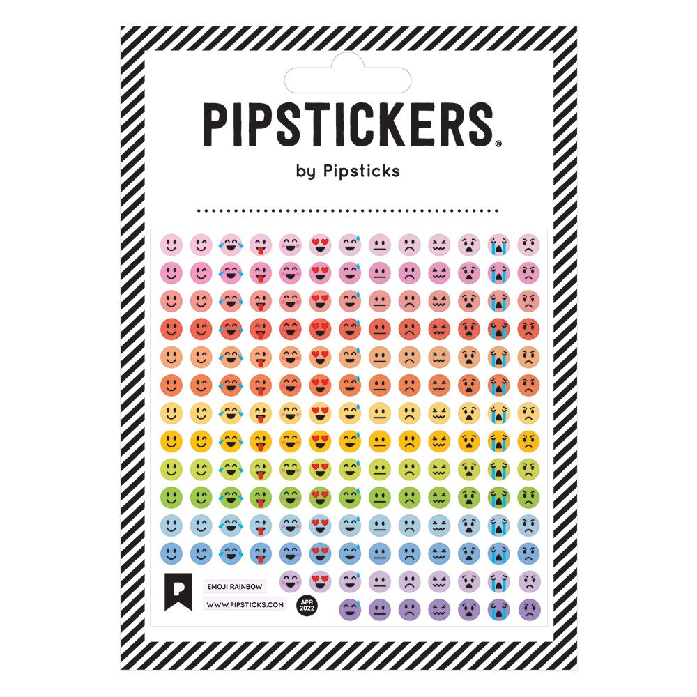 Hoja de pegatinas 10 x 10 Pipsticks de Emojis Emociones