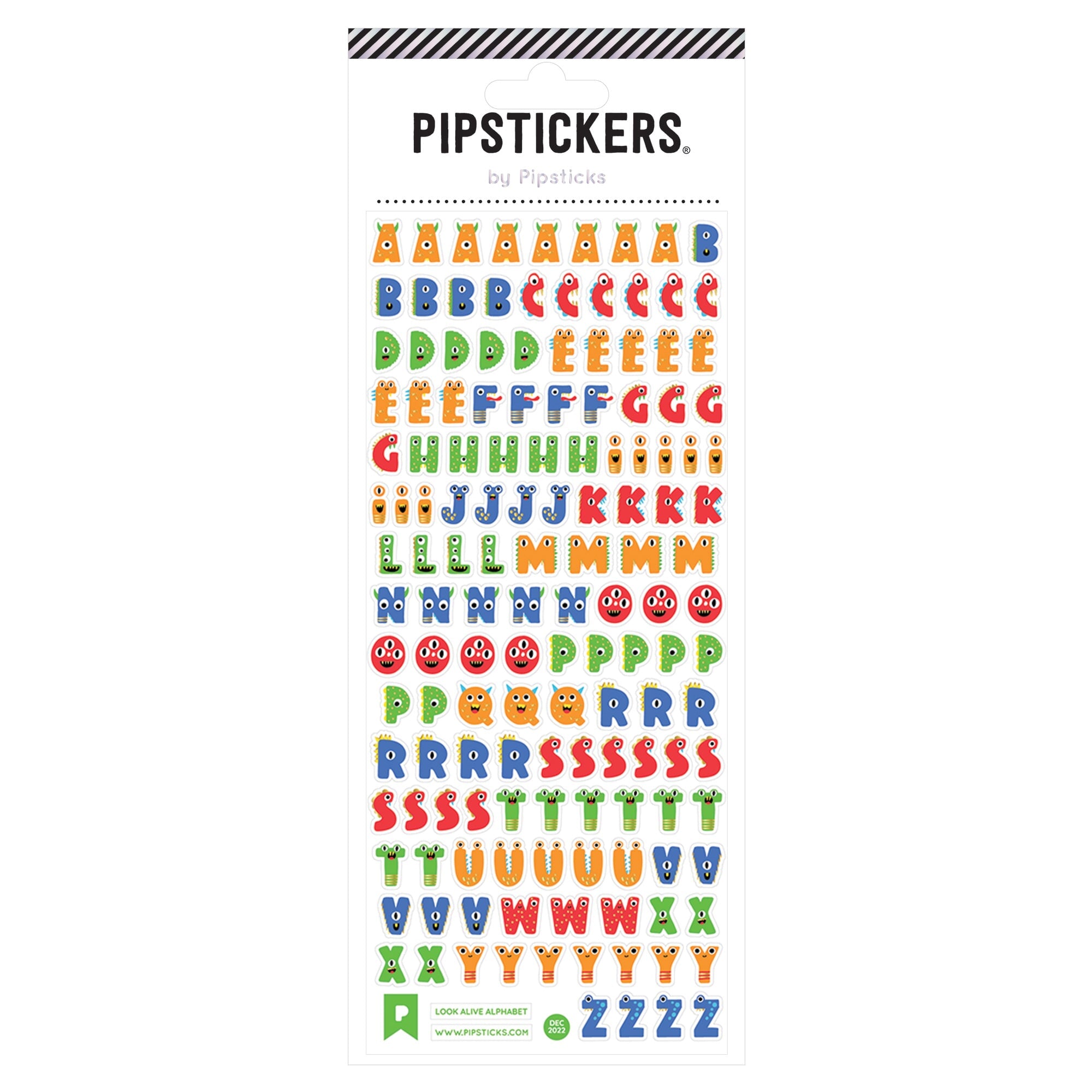 Colorful Monster Alphabet Stickers