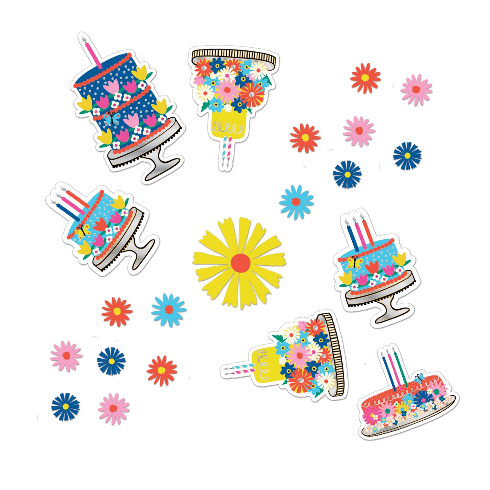 Sugar, Flower & Butterflies Sticker Confetti