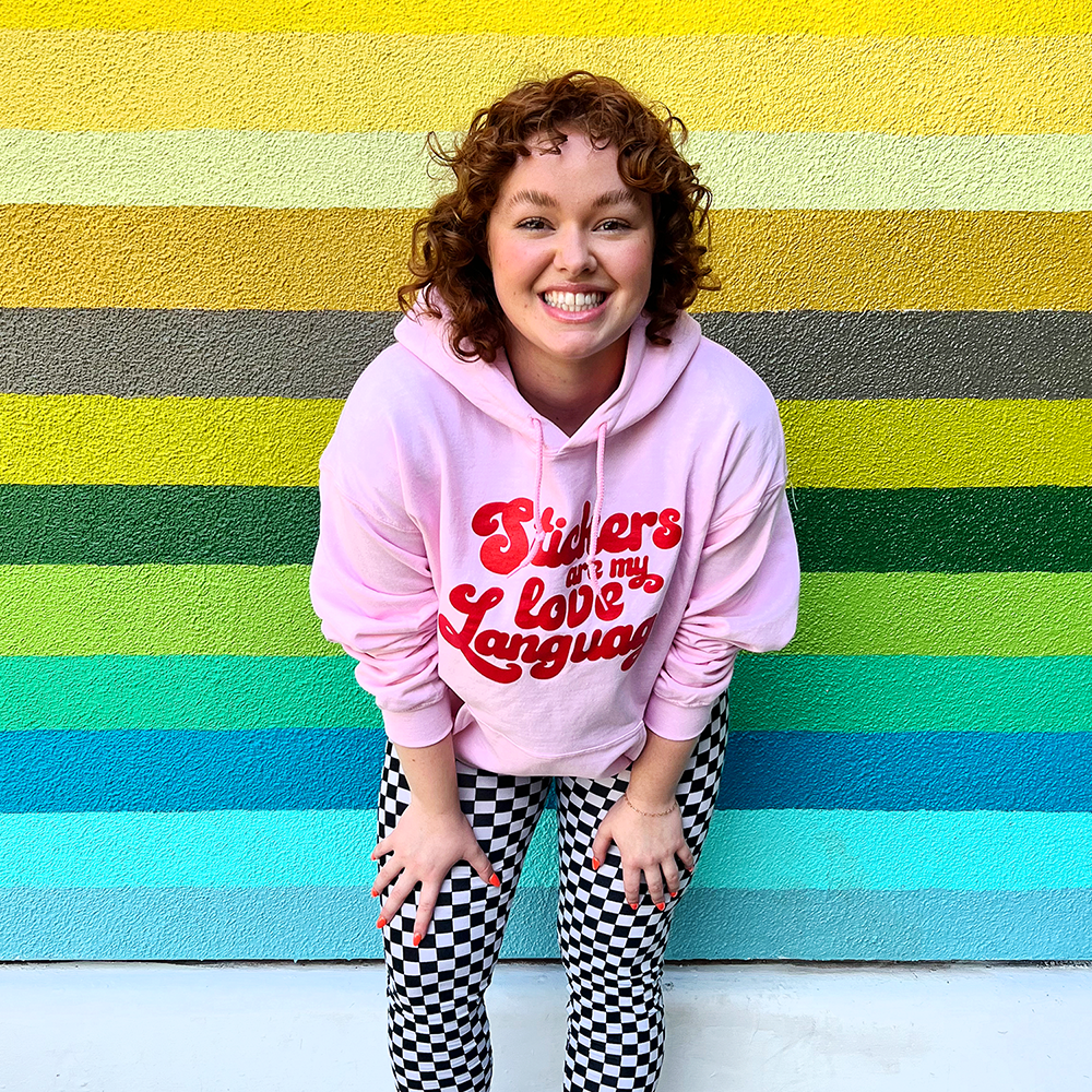 My Love Language Hoodie Sweatshirt: Pink