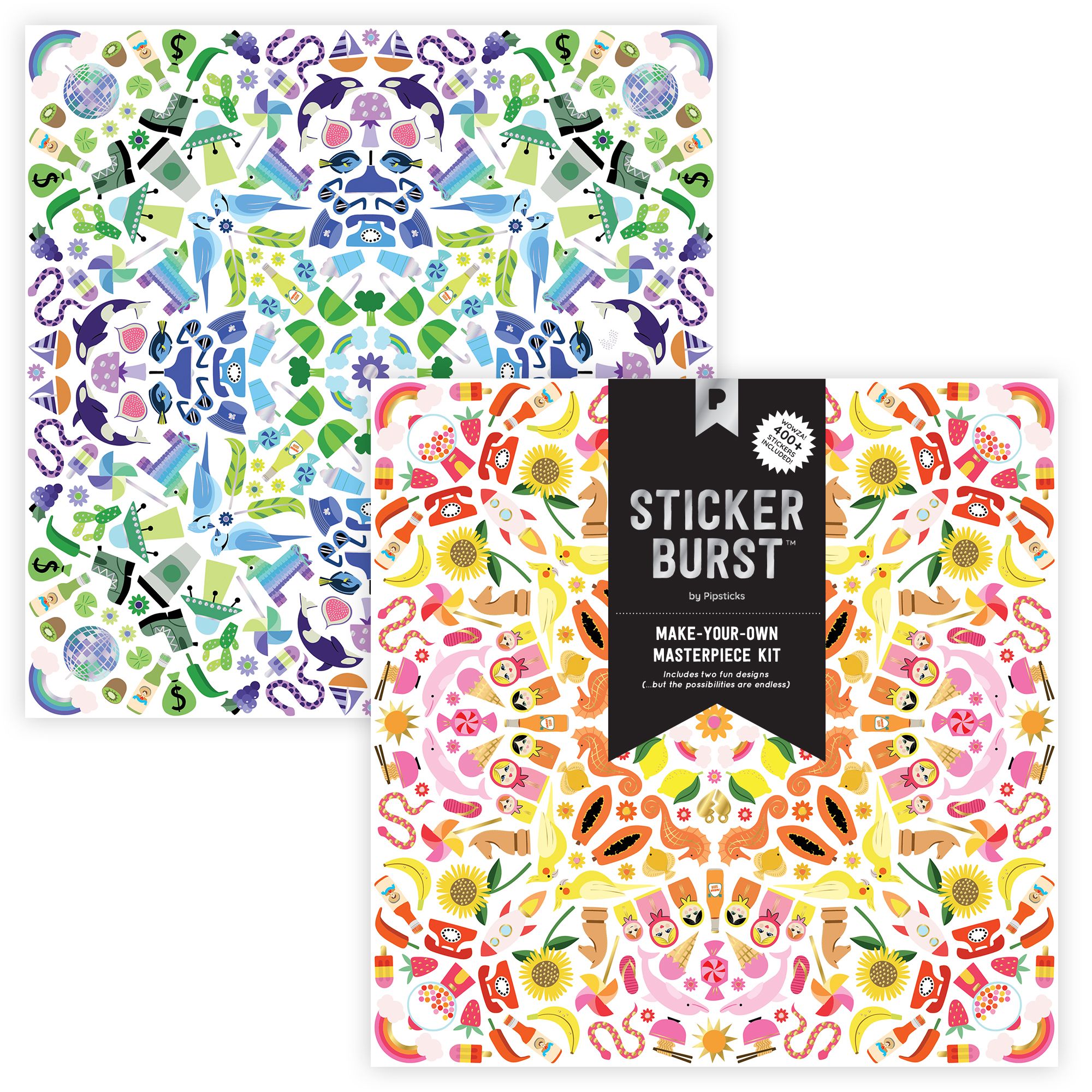 Whirled In Color Sticker Burst