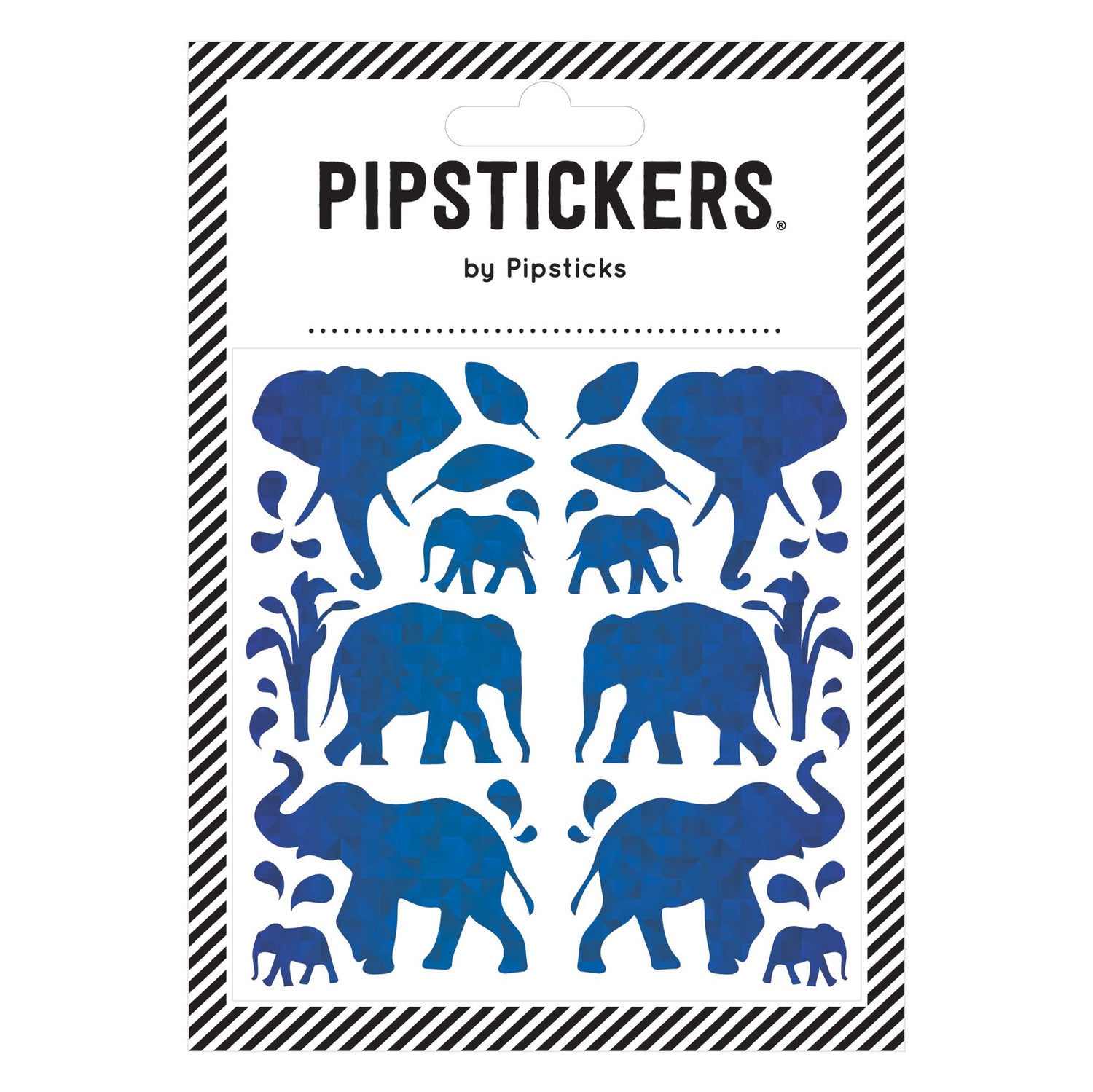 Blue Holographic Elephants