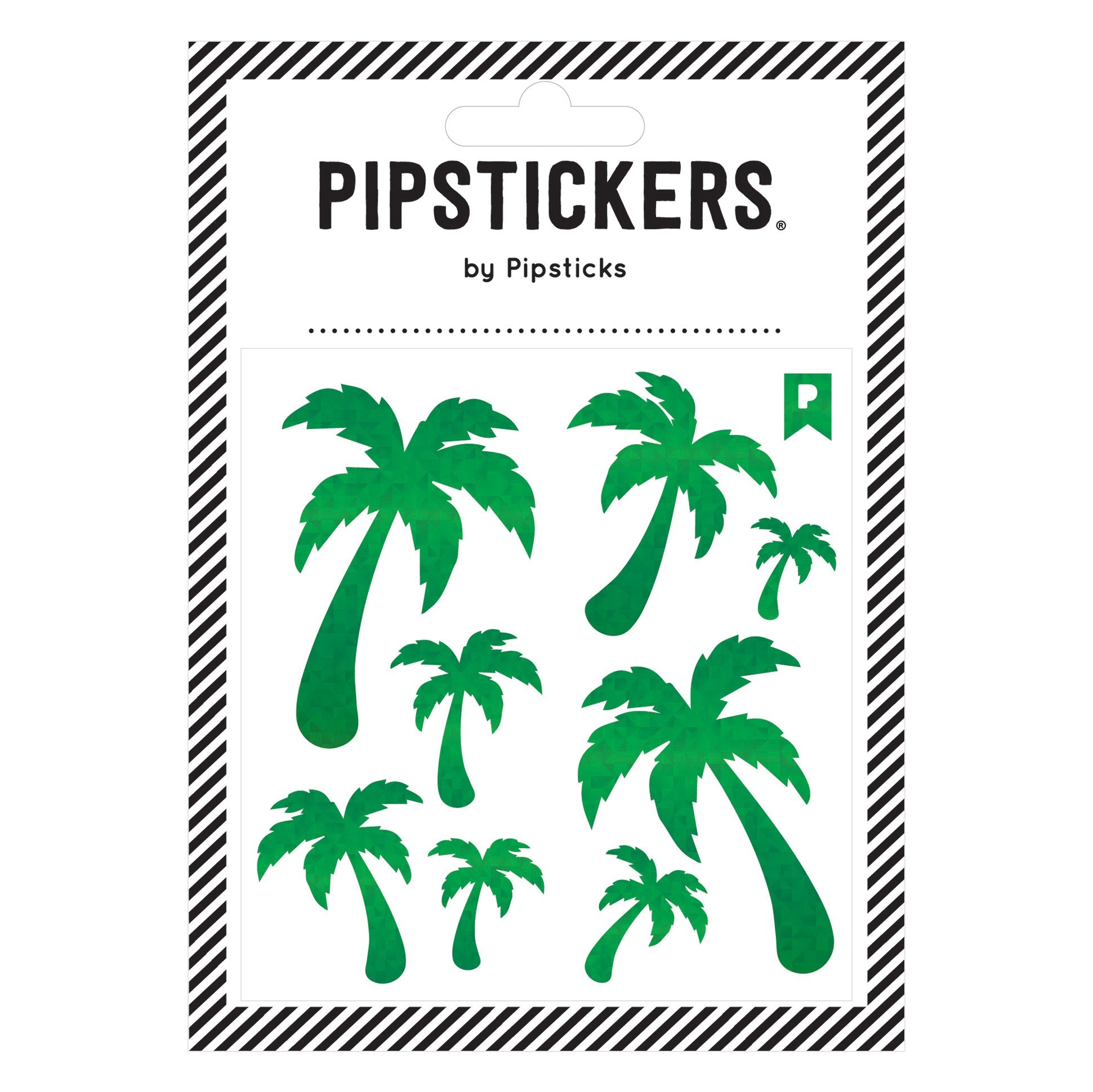 Pipsticks Green Holographic Palm Trees