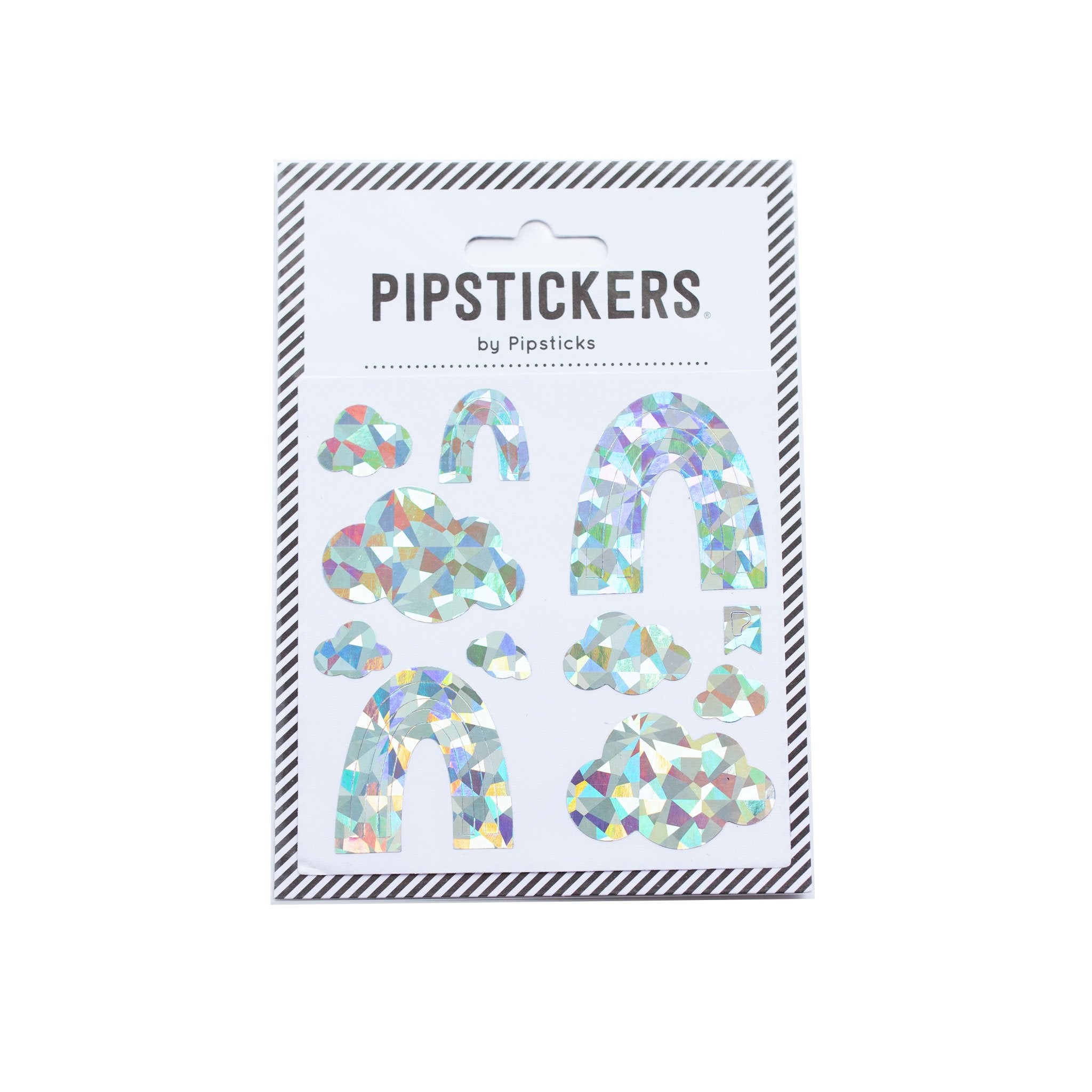 Silver Holographic Rainbows & Clouds