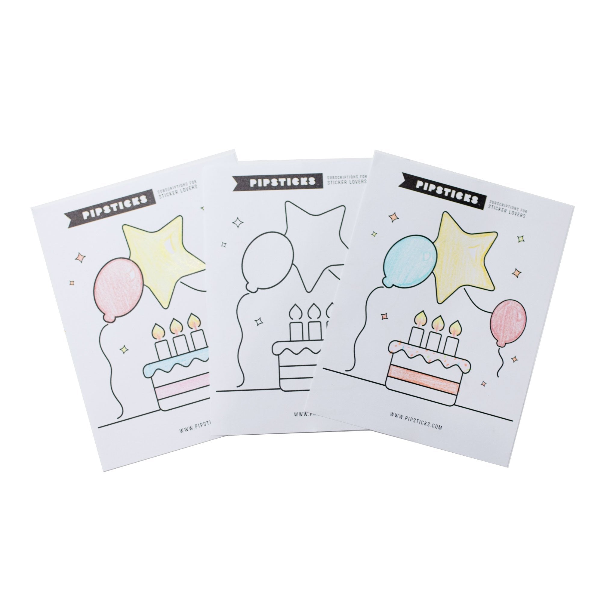 Pipsticks Birthday Coloring Sheets (100ct)
