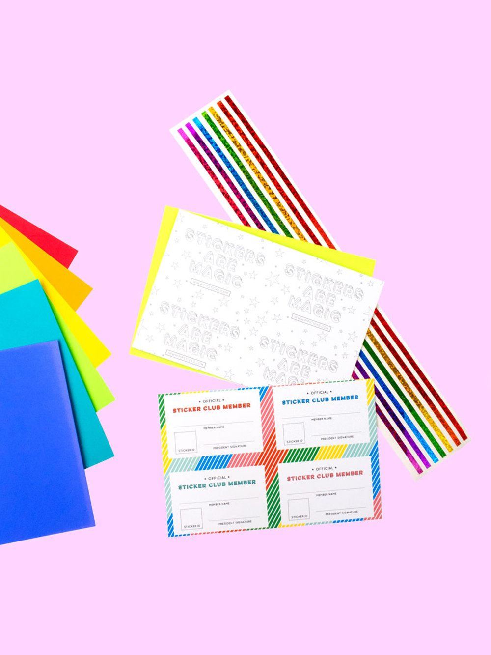 Color-in Sticker Club Card Pack