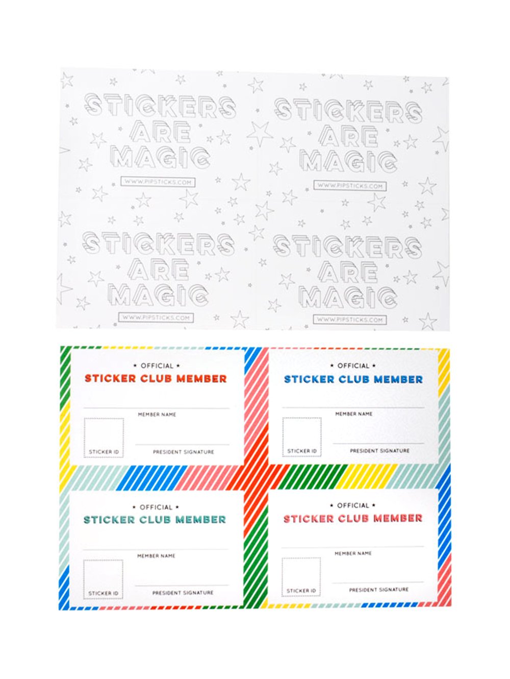 Color-in Sticker Club Card Pack