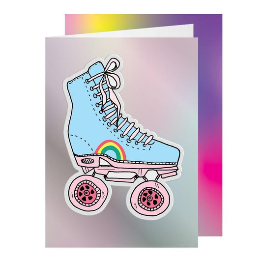 Big Puffy Roller Skate Greeting Card