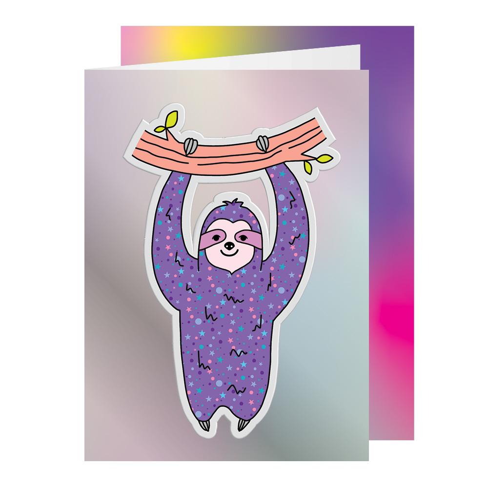 Big Puffy Sloth Greeting Card