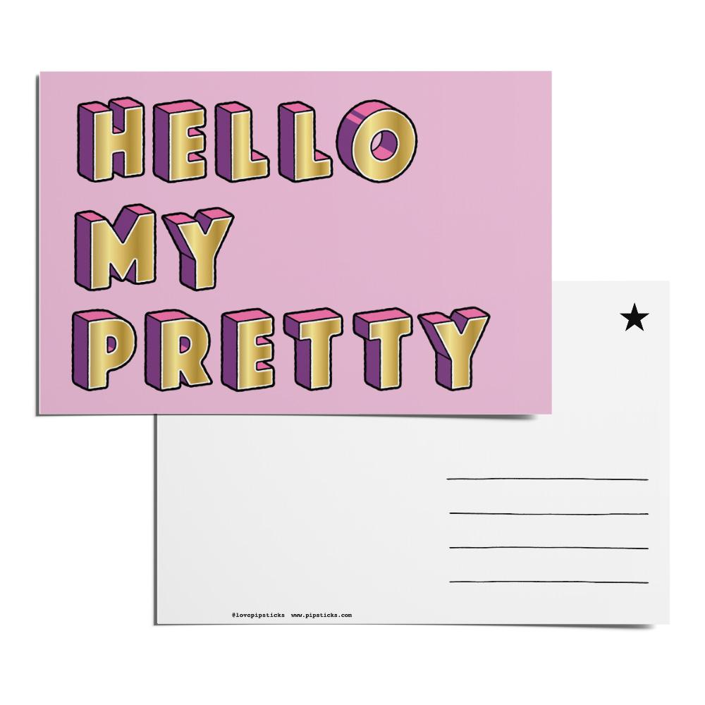 Hello My Pretty Postcard Pack