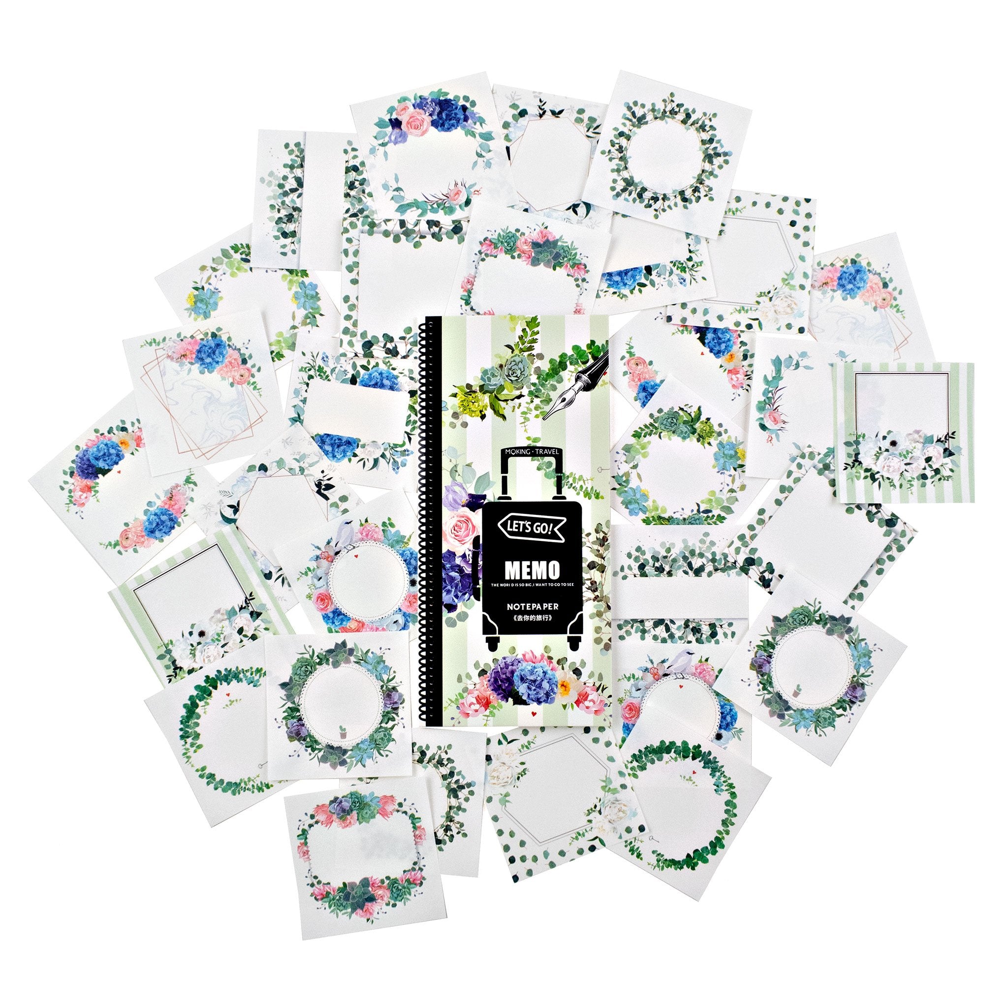 Floral Fantasy Mini Note Paper Pack