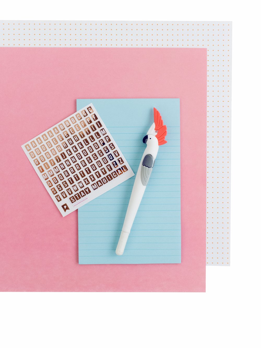 Pink Crested Cockatoo Gel Pen