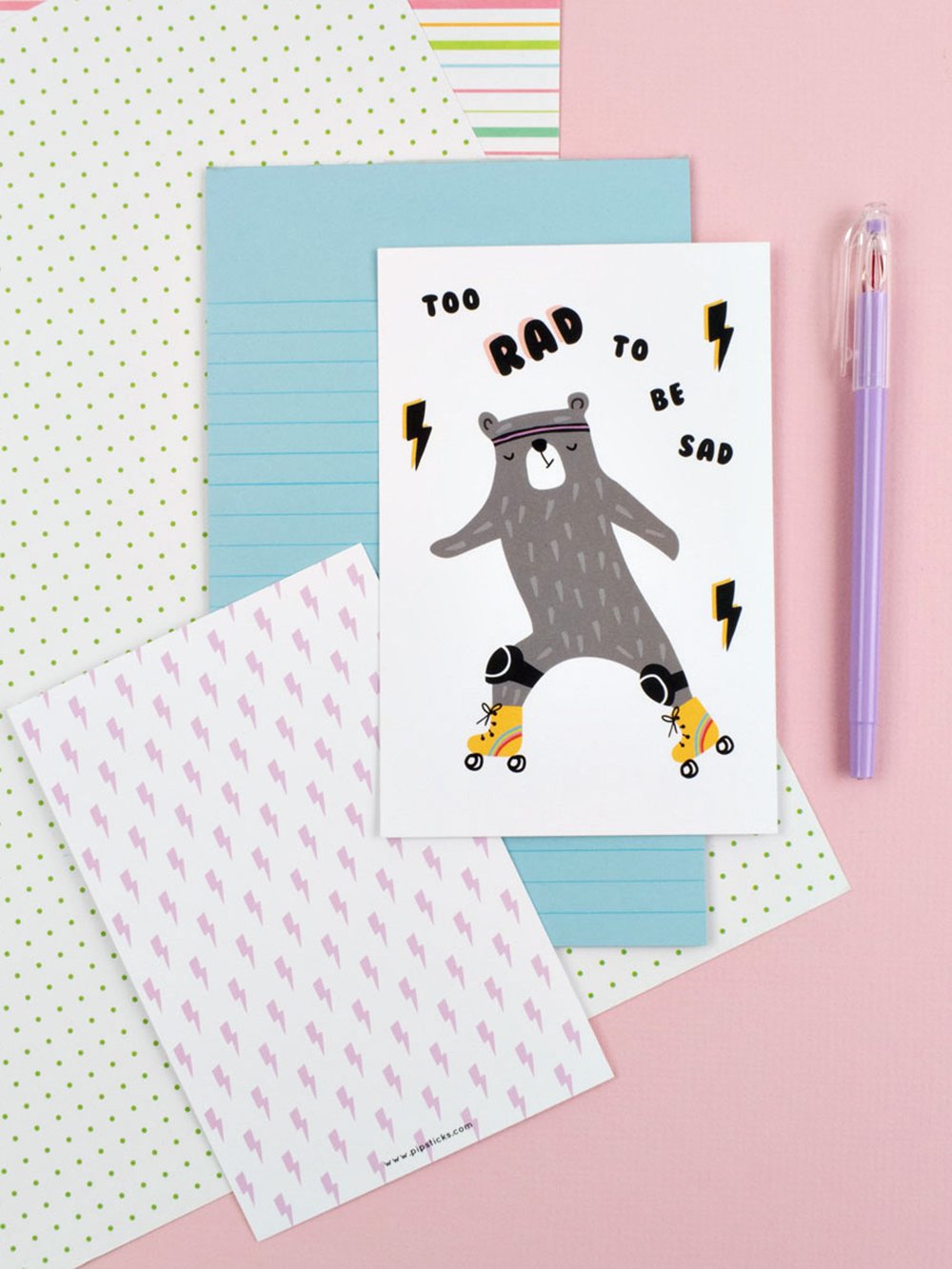 Too Rad To Be Sad Quote Card Pack