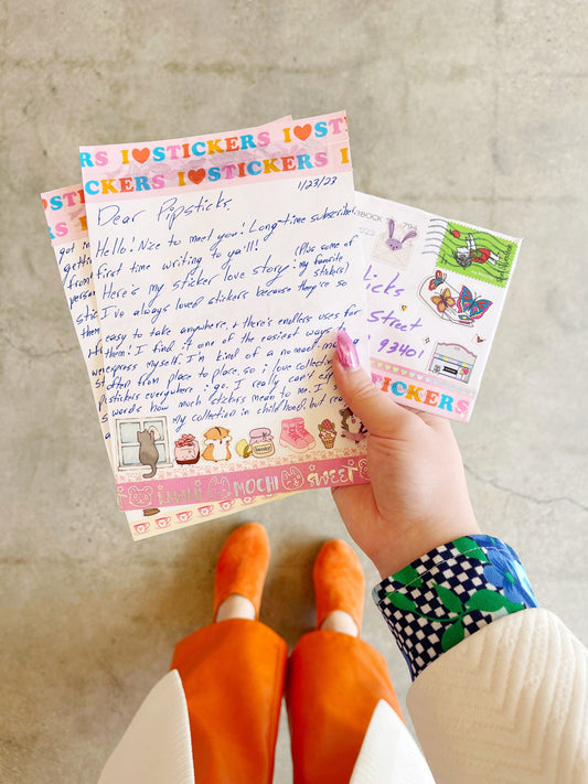 Fanmail Friday: "I really can't express in words how much stickers mean to me"