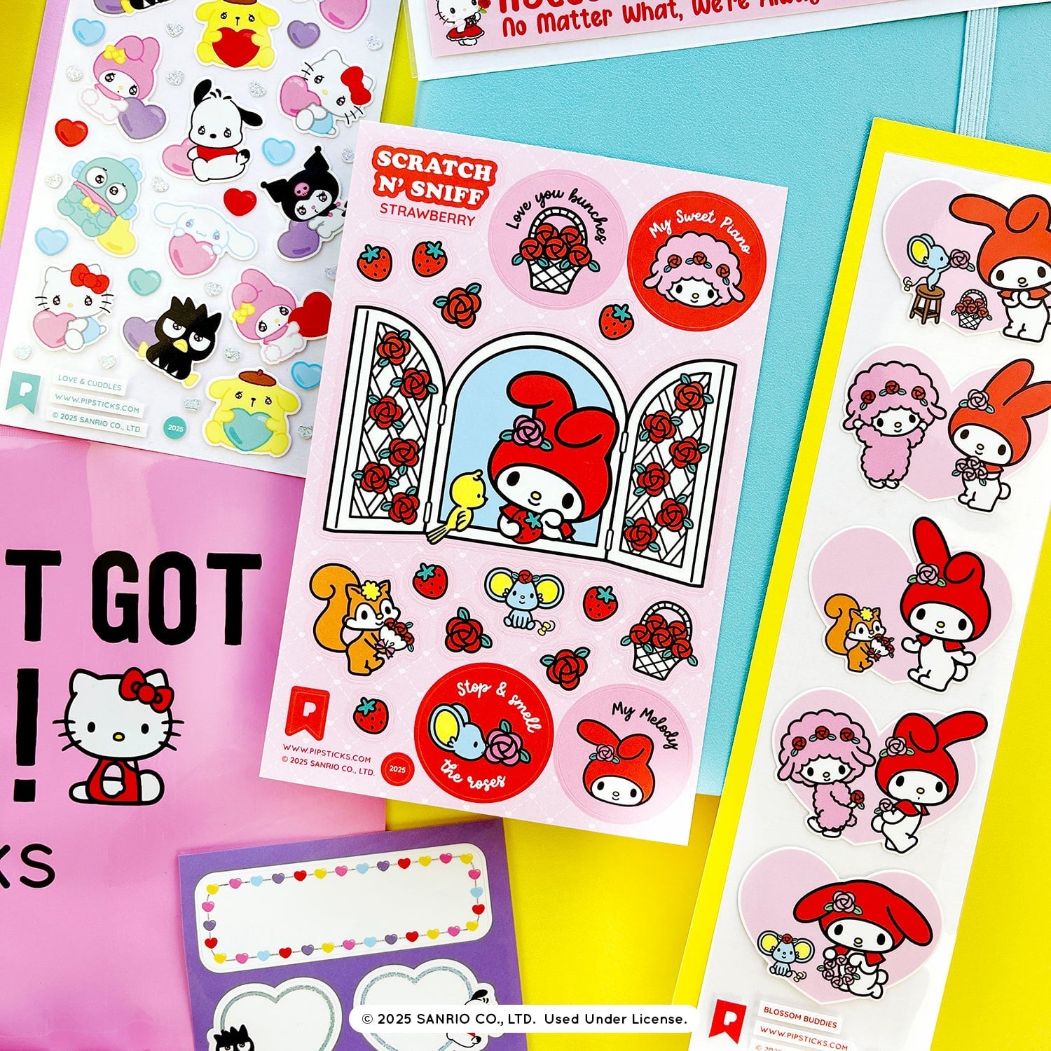 Stop and Smell the Roses Hello Kitty Sticker Pack