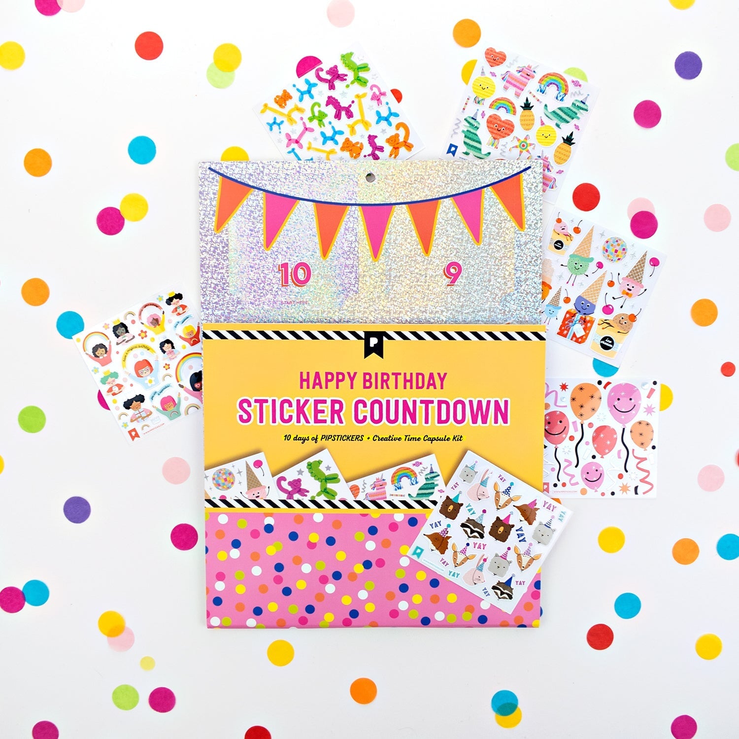 Happy Birthday Sticker Countdown Calendar