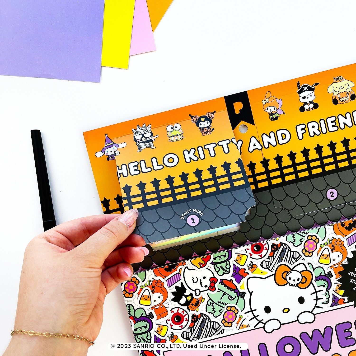 hello-kitty-and-friends-halloween-sticker-countdown for Free Printable Hello Kitty Stationery Hello Kitty And Friends Halloween Sticker Countdown for Free Printable Hello Kitty Stationery