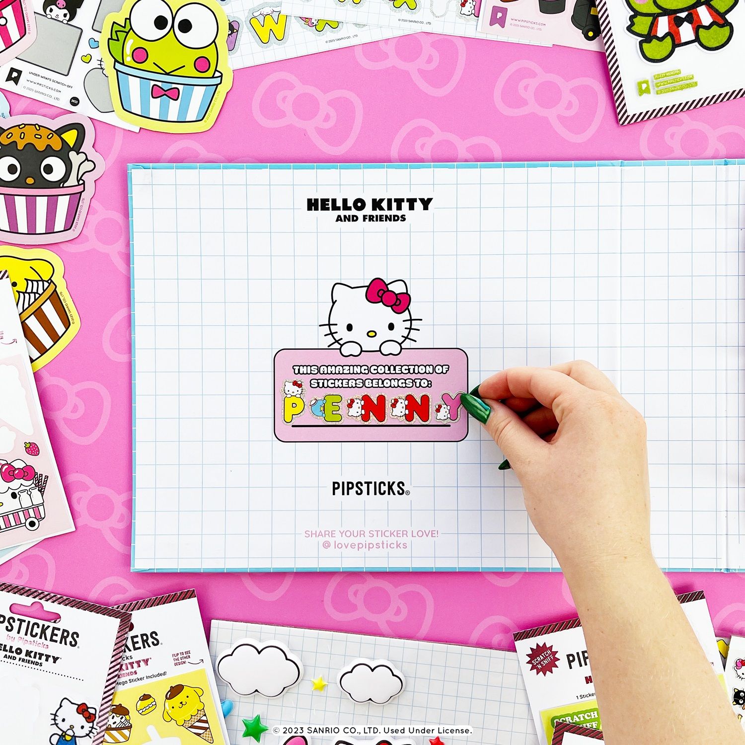 pipsticks-hello-kitty-and-friends-sticker-keeper for Free Printable Hello Kitty Stationery Pipsticks + Hello Kitty And Friends Sticker Keeper for Free Printable Hello Kitty Stationery