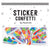 Run With It Sticker Confetti