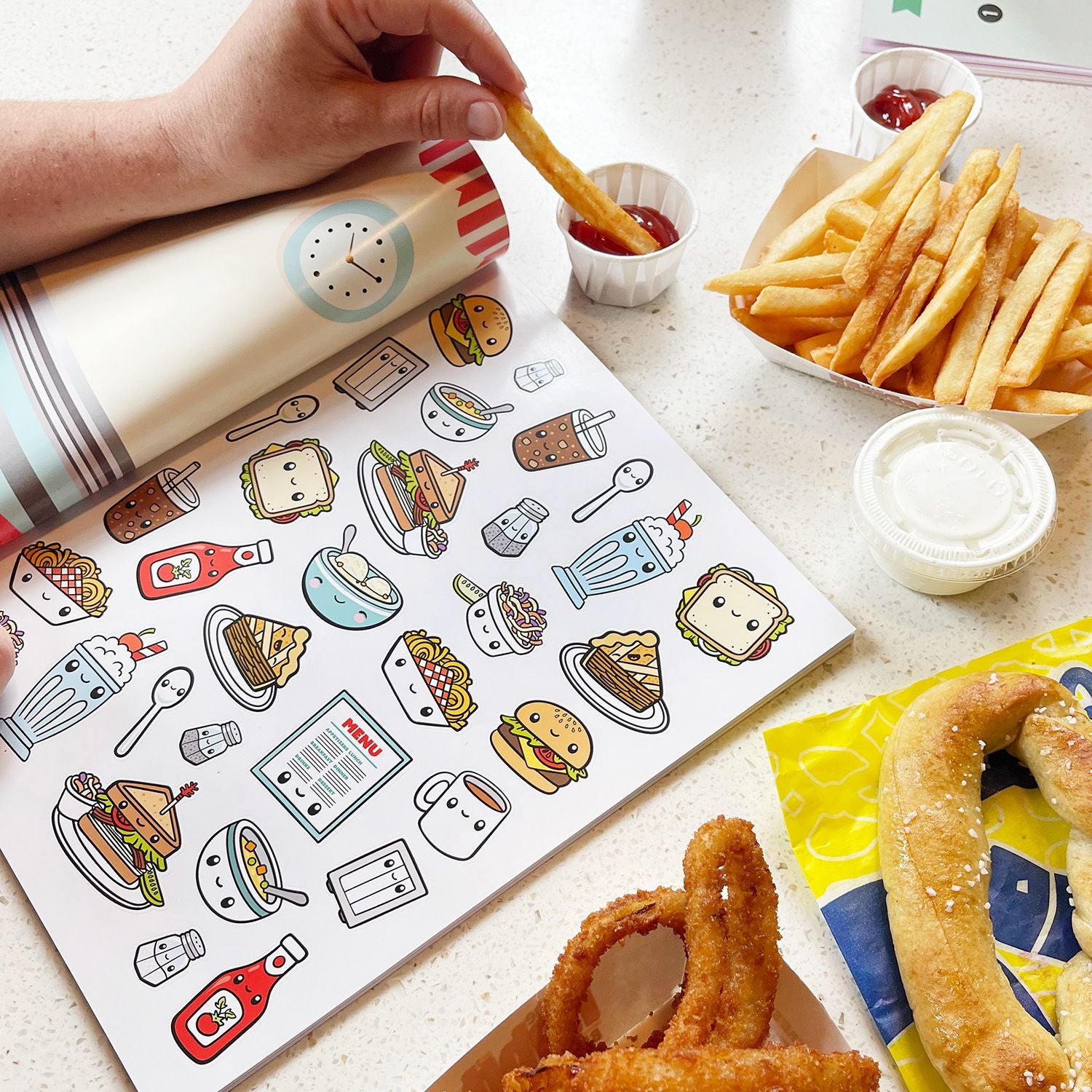 draw-along-food-sticker-book for Free Printable Pictures Of Food Items Draw-Along Food Sticker Book for Free Printable Pictures Of Food Items