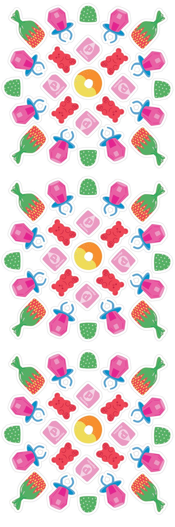 Jammin' Candy DIY Sticker Burst Bookmark