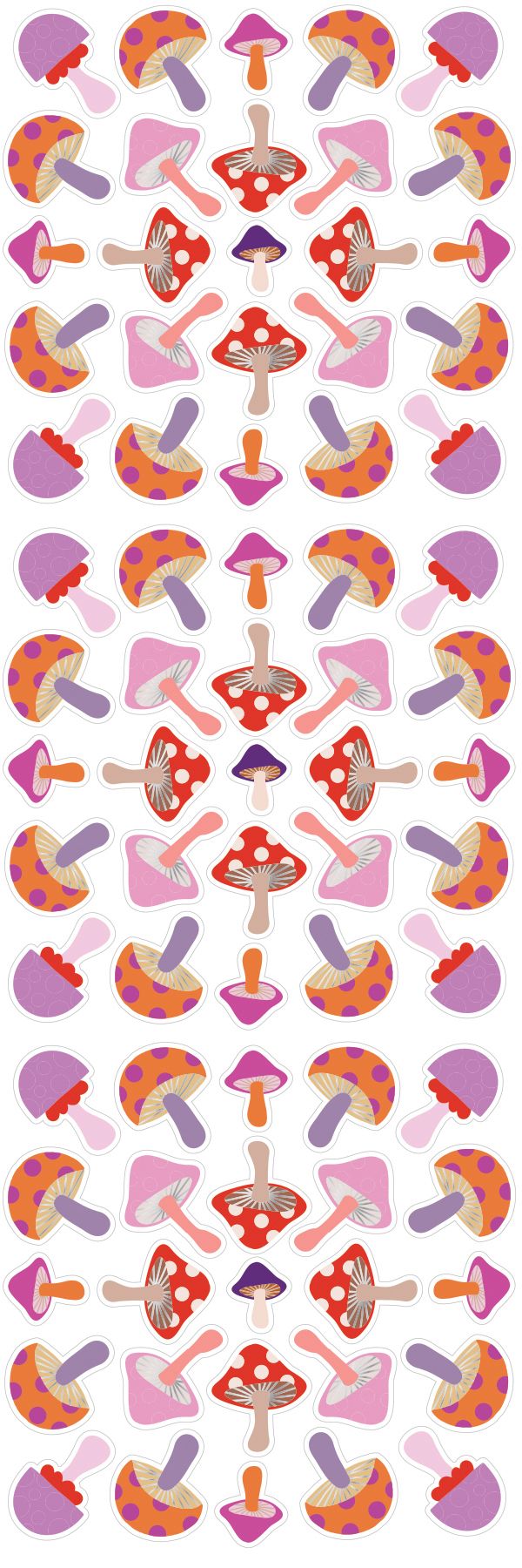 Merry Mushrooms DIY Sticker Burst Bookmark