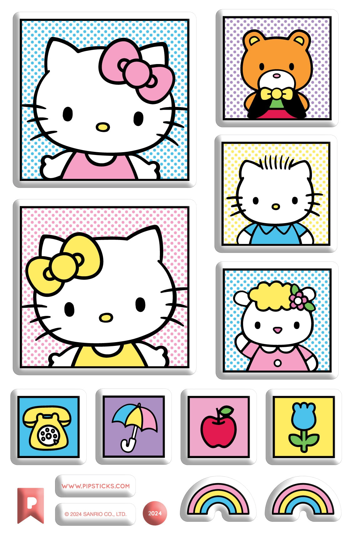 Friendship & Florals Hello Kitty and Friends Sticker Pack