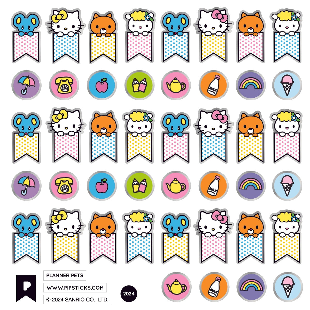 Friendship & Florals Hello Kitty and Friends Sticker Pack