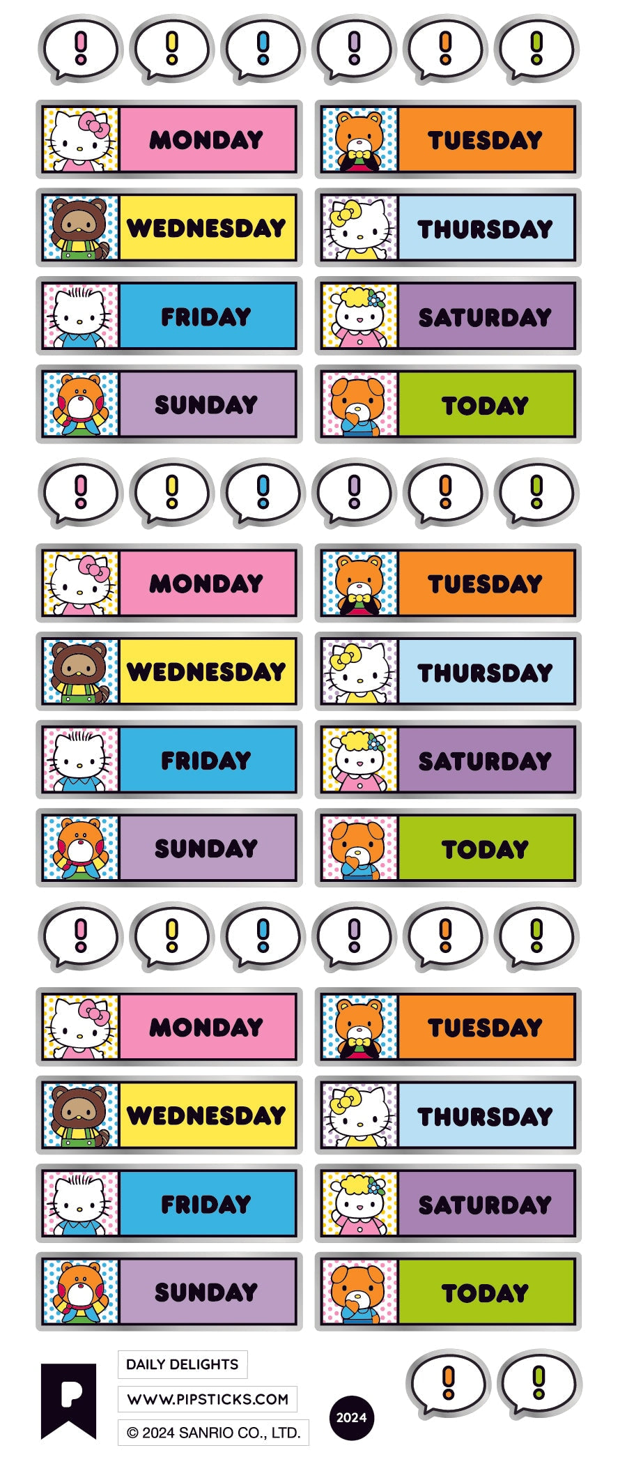 Friendship & Florals Hello Kitty and Friends Sticker Pack