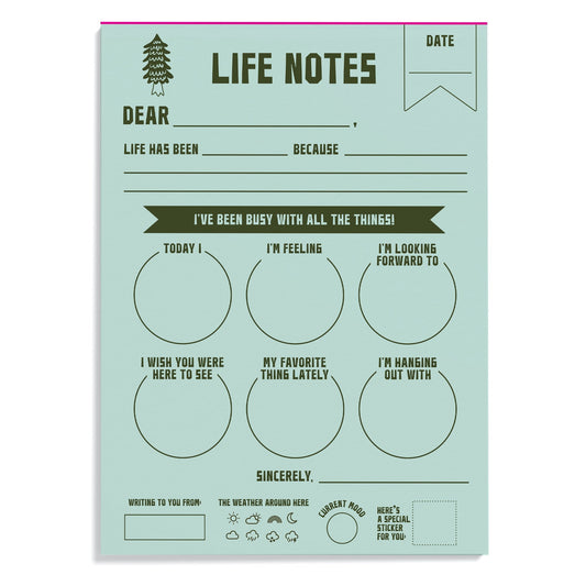 Camp Life Notes Letterpad